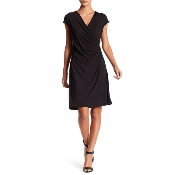 Tommy Bahama Dresses & Skirts - Tommy Bahama Tambour Side Gathered Dress Black XS